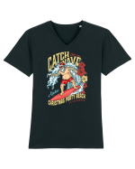 Catch The Wave Christmas Party Beach 25 December Tricou mânecă scurtă guler V Bărbat Presenter