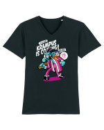 Ho Ho Ho! Krampus is coming! Tricou mânecă scurtă guler V Bărbat Presenter