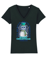 I'll Be Back Again Someday | Scary Christmas Tricou mânecă scurtă guler V Damă Evoker