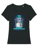 I'll Be Back Again Someday | Scary Christmas Tricou mânecă scurtă guler larg fitted Damă Expresser