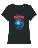 Scary Krampus Wishing you! Tricou mânecă scurtă guler larg fitted Damă Expresser