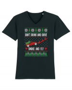 amuzant cu motive de Crăciun - Do not drink and drive Tricou mânecă scurtă guler V Bărbat Presenter