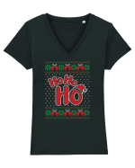 amuzant cu motive de Crăciun - Ho ho ho Tricou mânecă scurtă guler V Damă Evoker