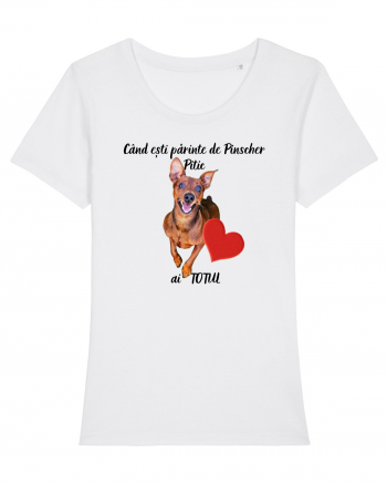 Iubitor de animale Pinscher Pitic White