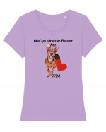 Iubitor de animale Pinscher Pitic Tricou mânecă scurtă guler larg fitted Damă Expresser