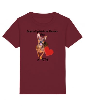 Iubitor de animale Pinscher Pitic Burgundy