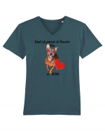 Iubitor de animale Pinscher Pitic Tricou mânecă scurtă guler V Bărbat Presenter