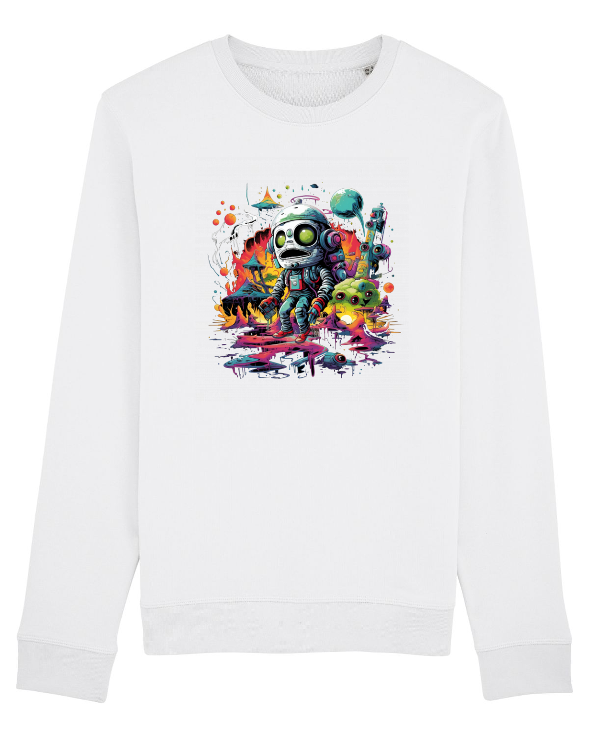 Bluză mânecă lungă Unisex Rise White