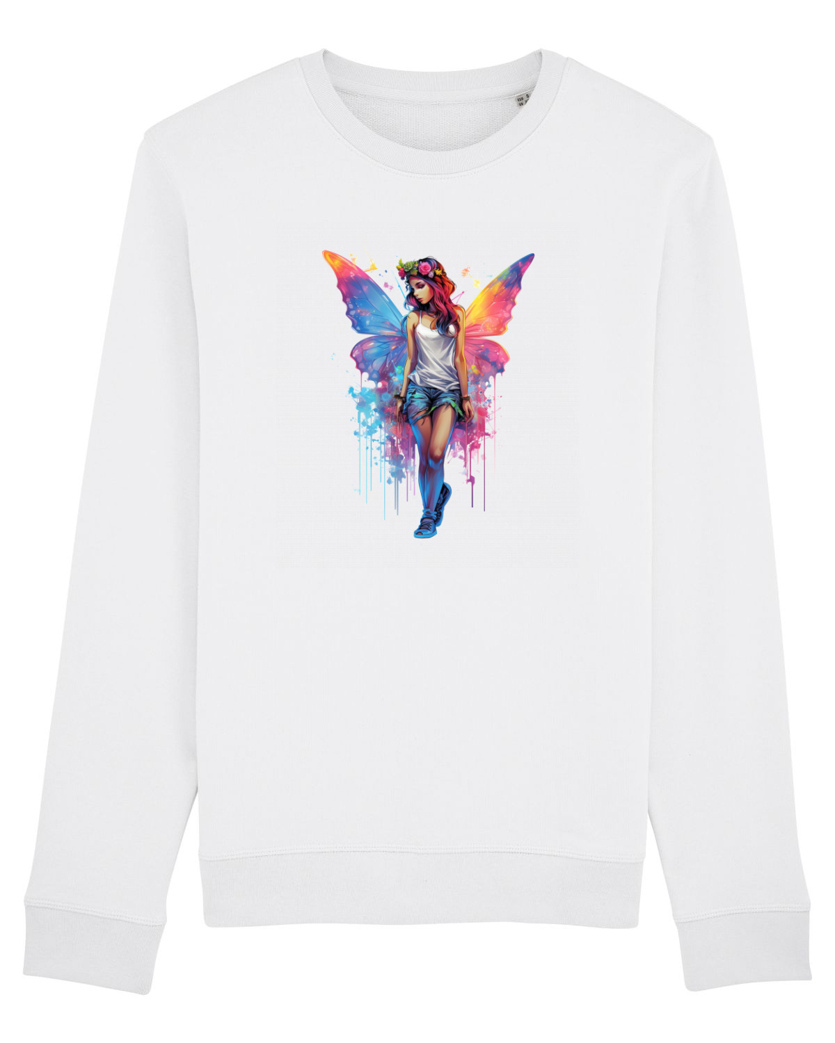 Bluză mânecă lungă Unisex Rise White