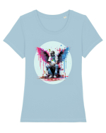 Urban male fairy Tricou mânecă scurtă guler larg fitted Damă Expresser