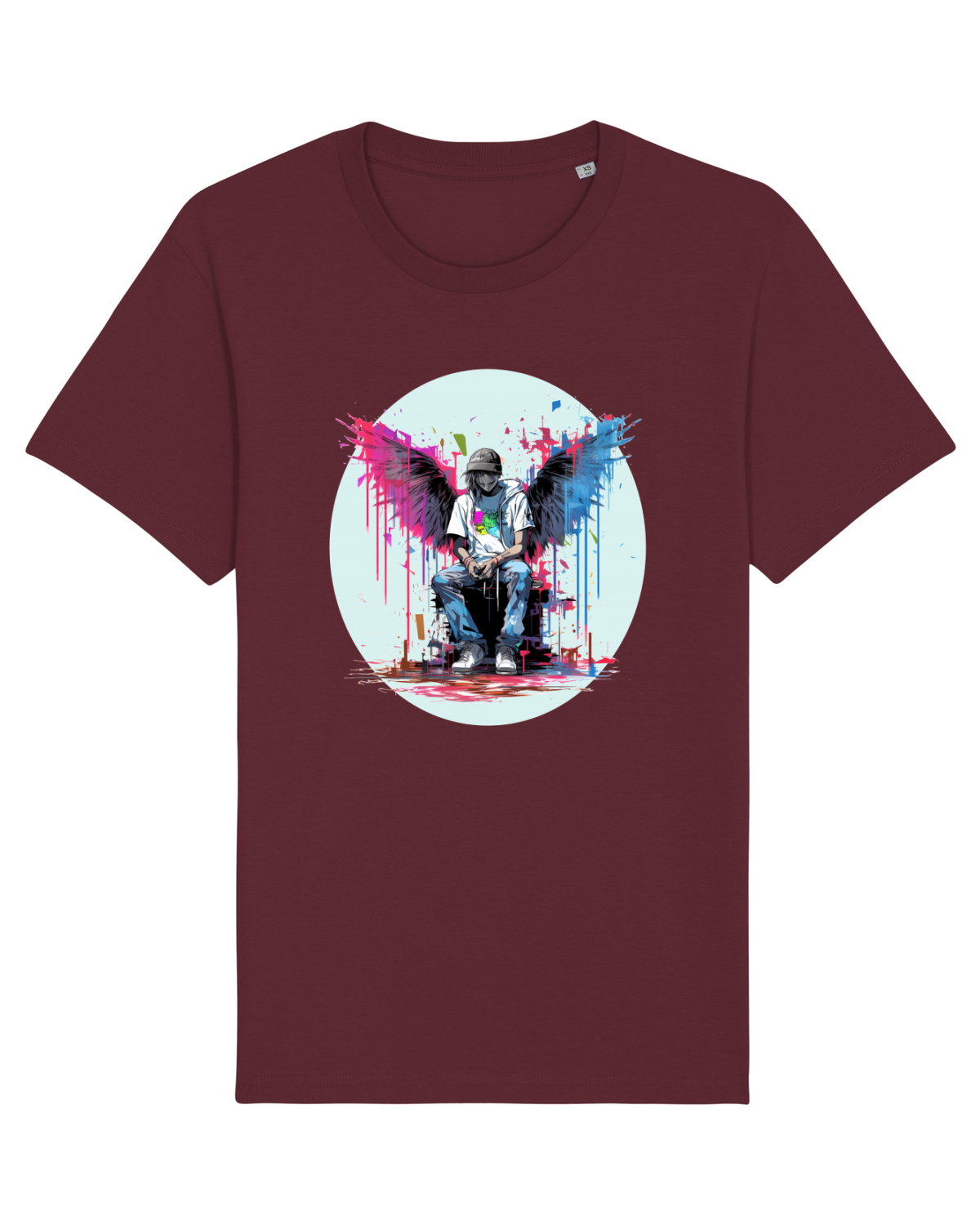 Tricou mânecă scurtă Unisex Rocker Burgundy