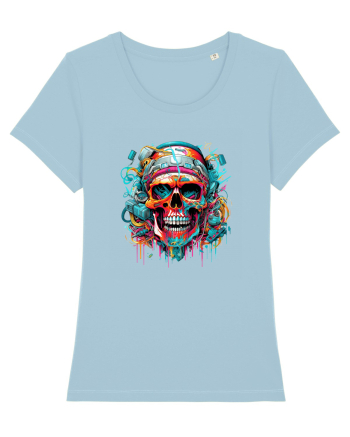 Graffiti skull  Sky Blue