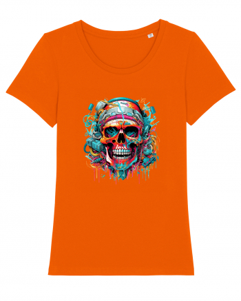 Graffiti skull  Bright Orange