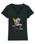 Urban Fairy Girl Tricou mânecă scurtă guler V Damă Evoker