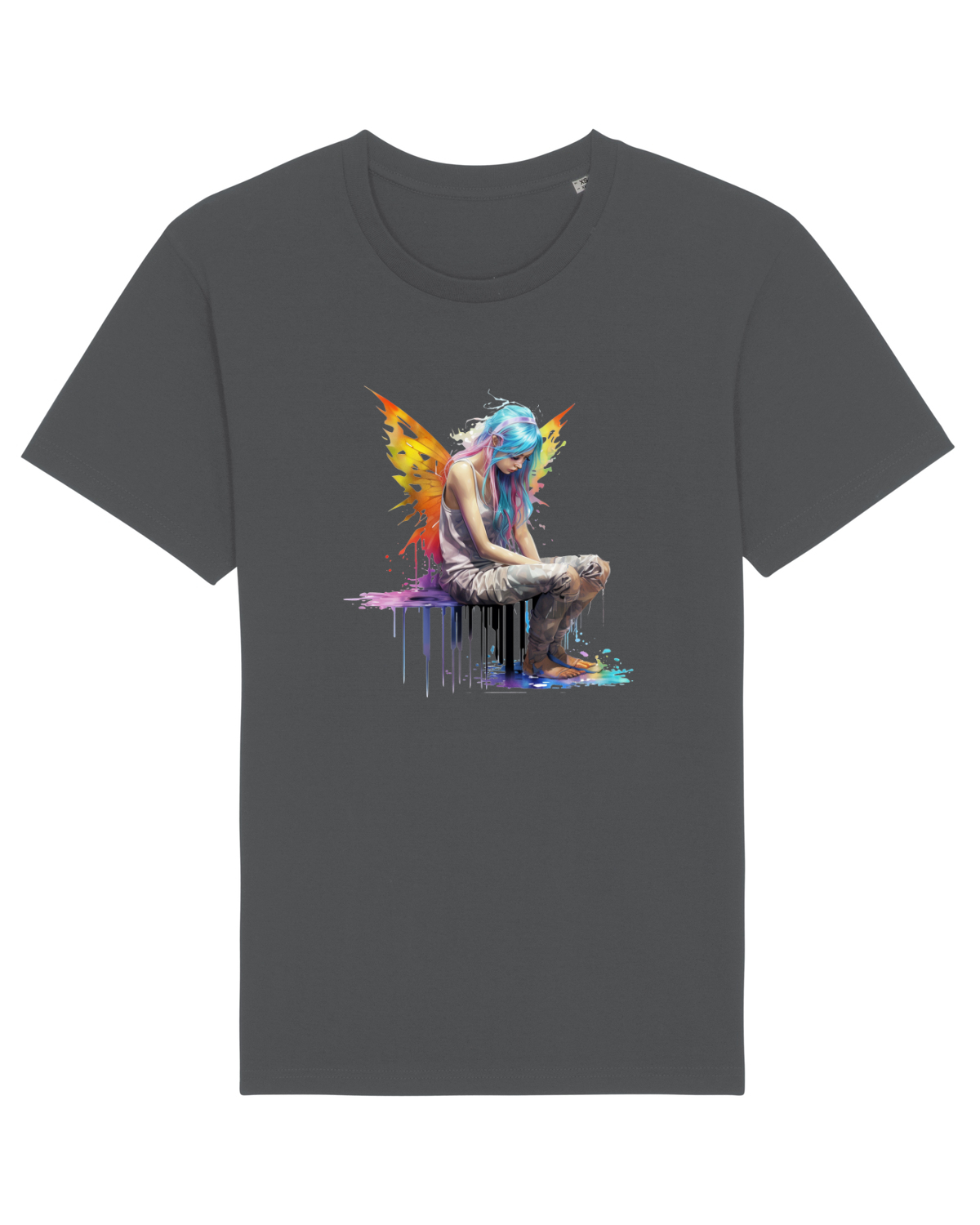 Tricou mânecă scurtă Unisex Rocker Anthracite