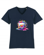 Graffiti Coffee  cup Tricou mânecă scurtă guler V Bărbat Presenter