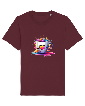 Graffiti Coffee  cup Burgundy