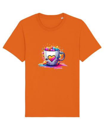 Graffiti Coffee  cup Bright Orange