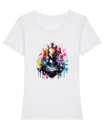 Graffiti chess piece White