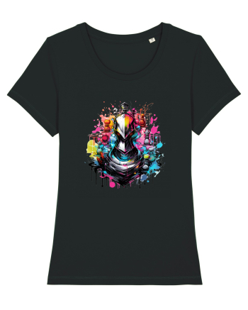 Graffiti chess piece Black