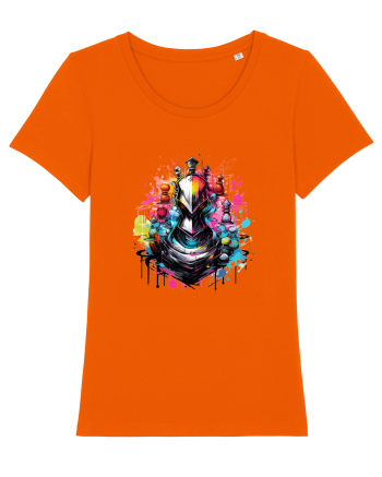 Graffiti chess piece Bright Orange