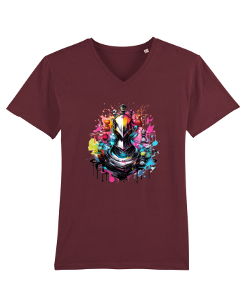 Graffiti chess piece Burgundy