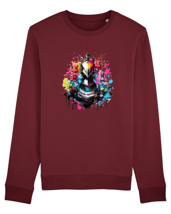 Graffiti chess piece Burgundy