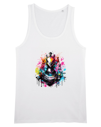 Graffiti chess piece White