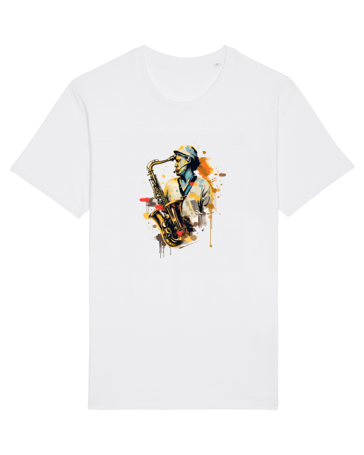 Tricou mânecă scurtă Unisex Rocker White