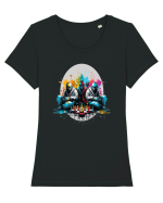 Urban Chess Tricou mânecă scurtă guler larg fitted Damă Expresser