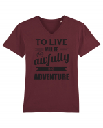 Viațe e aventură Tricou mânecă scurtă guler V Bărbat Presenter