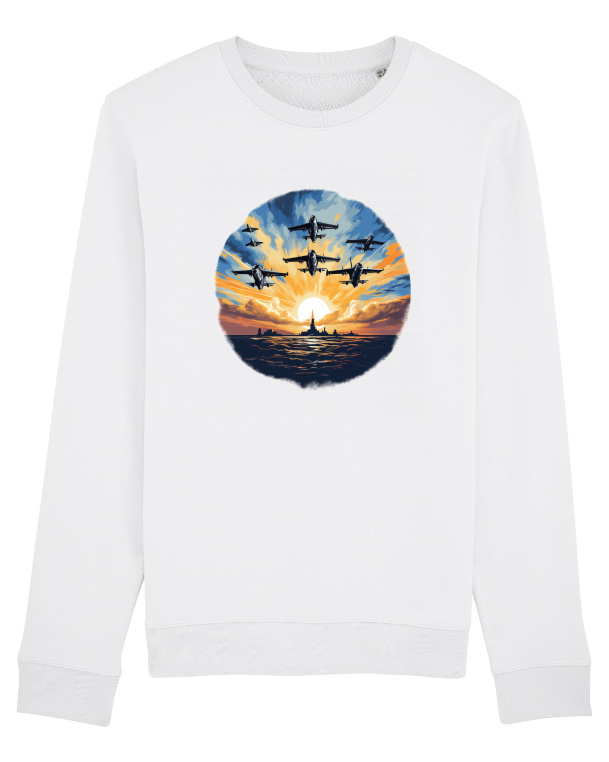 Bluză mânecă lungă Unisex Rise White