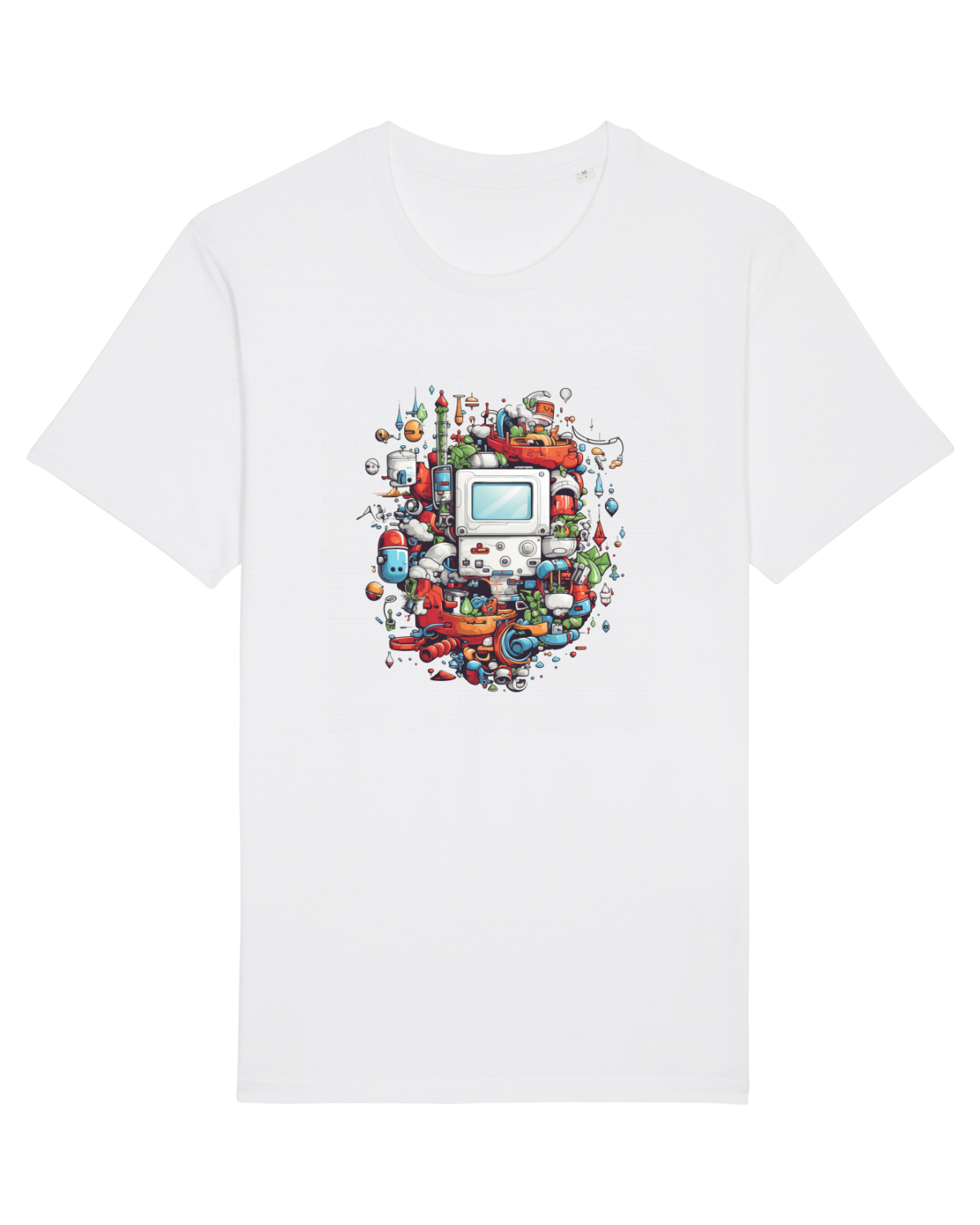 Tricou mânecă scurtă Unisex Rocker White