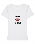 Fa-ma sa vreau Tricou mânecă scurtă guler larg fitted Damă Expresser