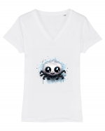 Sweet spider Tricou mânecă scurtă guler V Damă Evoker