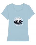 Sweet spider Tricou mânecă scurtă guler larg fitted Damă Expresser