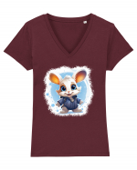 Sweet bunny Tricou mânecă scurtă guler V Damă Evoker