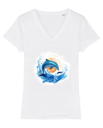 Sweet dolfin Tricou mânecă scurtă guler V Damă Evoker