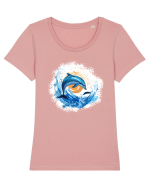 Sweet dolfin Tricou mânecă scurtă guler larg fitted Damă Expresser