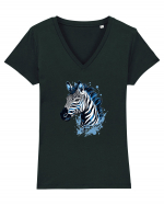 Sweet zebra Tricou mânecă scurtă guler V Damă Evoker