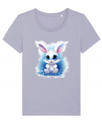 Sweet bunny Tricou mânecă scurtă guler larg fitted Damă Expresser