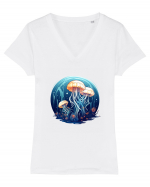 Underwater  Tricou mânecă scurtă guler V Damă Evoker