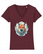 Dream Fox Tricou mânecă scurtă guler V Damă Evoker