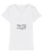 Great day today Tricou mânecă scurtă guler V Damă Evoker