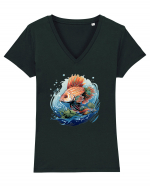 Underwater  Tricou mânecă scurtă guler V Damă Evoker