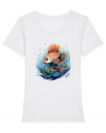 Underwater  Tricou mânecă scurtă guler larg fitted Damă Expresser