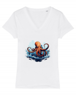 Underwater  Tricou mânecă scurtă guler V Damă Evoker