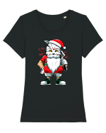ANOTHER SANTA Tricou mânecă scurtă guler larg fitted Damă Expresser