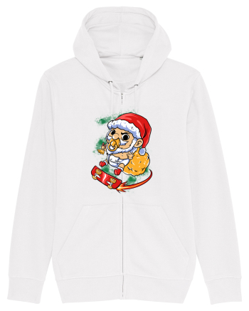 BABY SANTA SKATEBOARDER White