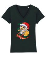 BABY SANTA SKATEBOARDER Tricou mânecă scurtă guler V Damă Evoker
